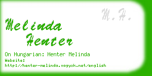 melinda henter business card